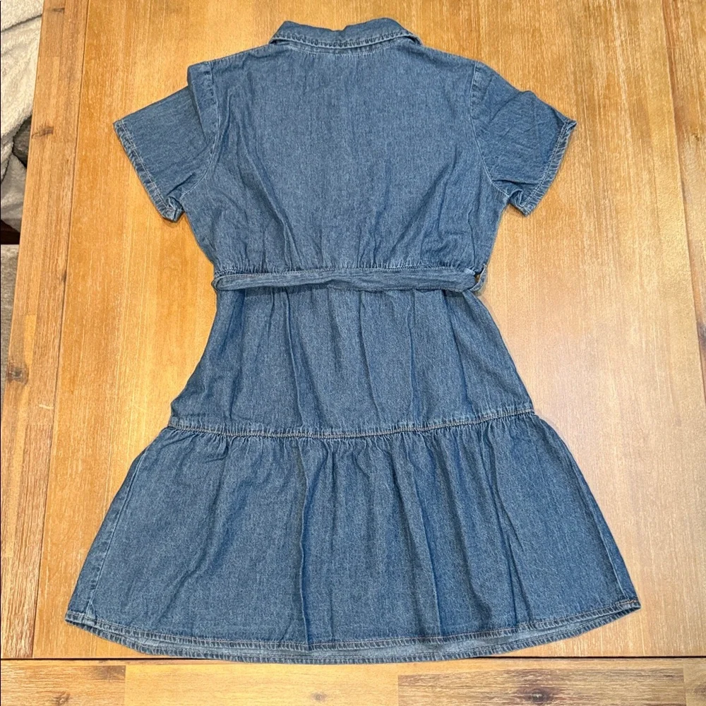 NWT Joie Denim Button Up Collared Short Sleeve Dress Size M‎ - Picture 2 of 9